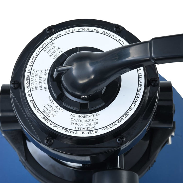 Filtro a Sabbia per Piscine Valvola a 4 Posizioni Blu 300 mm 92246