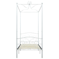 Letto a Baldacchino Bianco in Metallo 90x200 cm cod mxl 61411