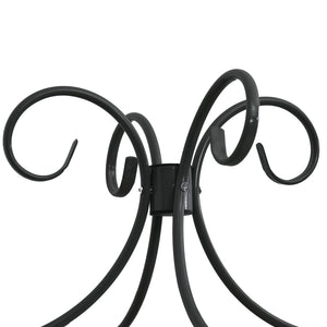 Letto a Baldacchino Nero in Metallo 120x200 cm cod mxl 60614