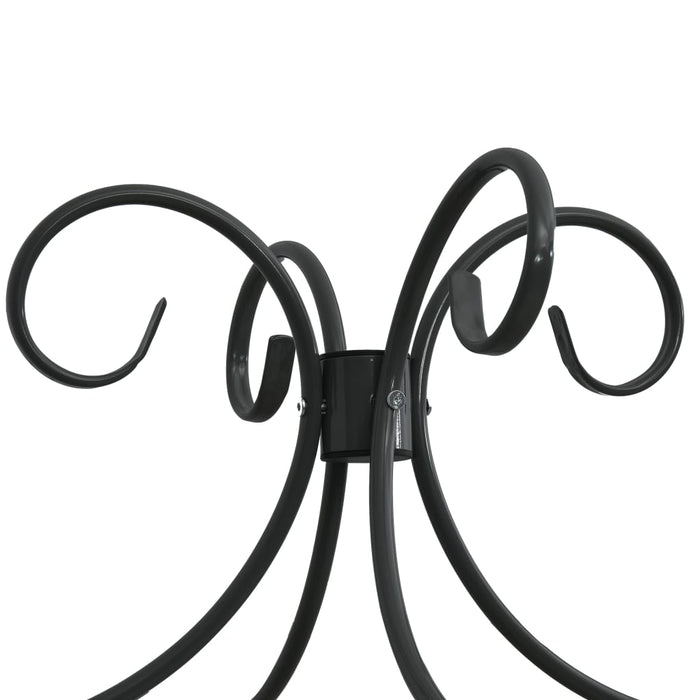 Letto a Baldacchino Nero in Metallo 120x200 cm cod mxl 60614