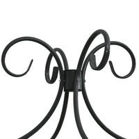 Letto a Baldacchino Nero in Metallo 120x200 cm 284476