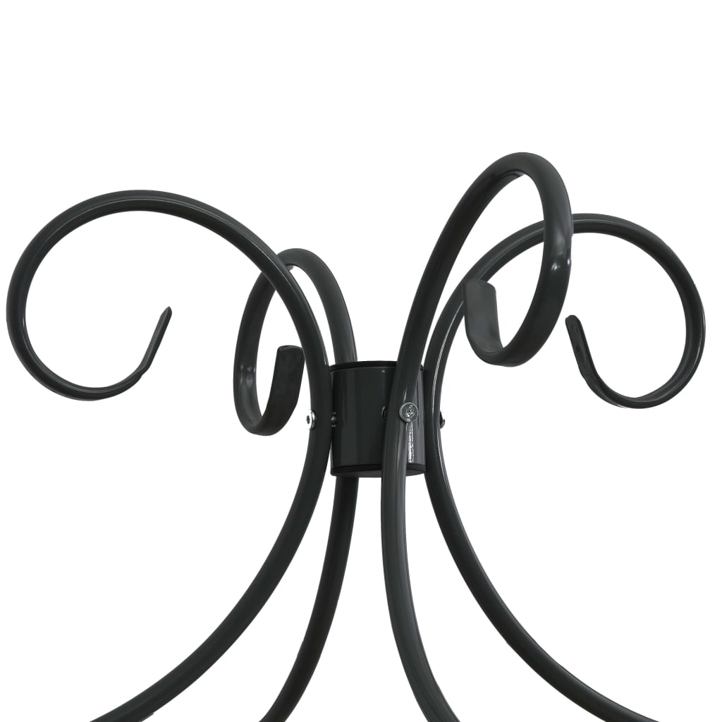 Letto a Baldacchino Nero in Metallo 140x200 cm 284477