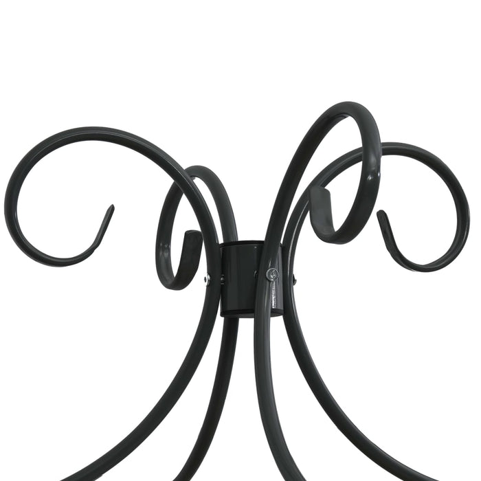 Letto a Baldacchino Nero in Metallo 140x200 cm 284477