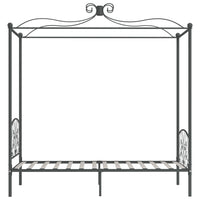 Letto a Baldacchino Grigio in Metallo 90x200 cm 284480