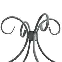 Letto a Baldacchino Grigio in Metallo 160x200 cm