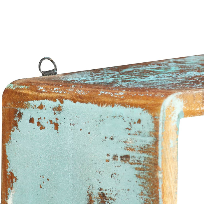 Set Mensole Cubiche da Parete 3pz in Legno Massello di Recupero 285845