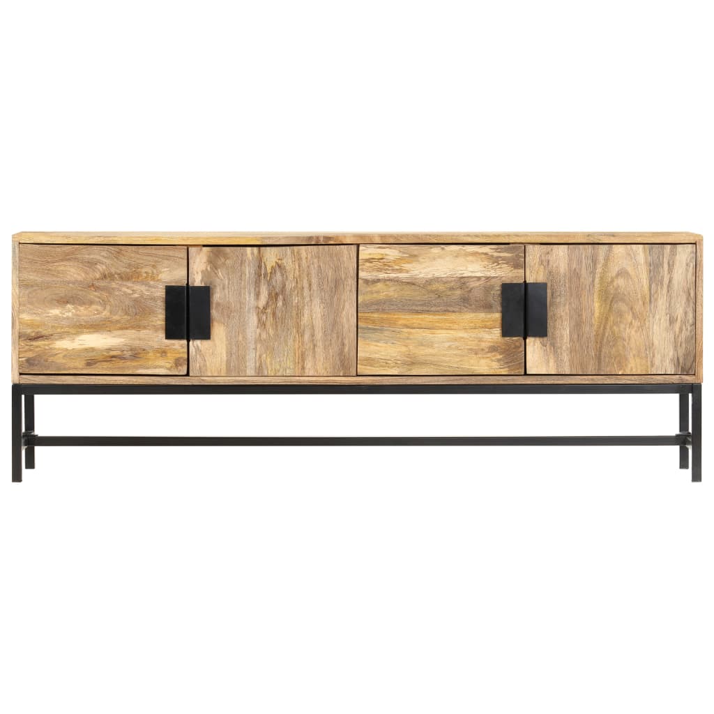 Mobile Porta TV-Mobile per TV-Credenza TV 140x30x50 cm in Legno Massello di Mango