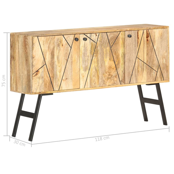 Credenza 118x30x75 cm in Legno Massello di Mango 285872