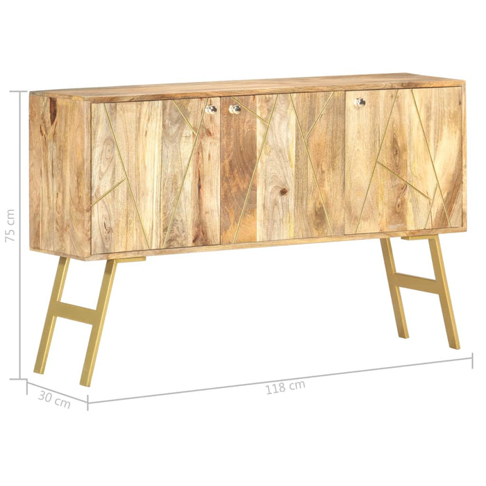 Credenza 118x30x75 cm in Legno Massello di Mango 285873