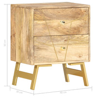 Comodino-Tavolino da notte 40x30x50 cm in Legno Massello di Mango 509042
