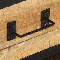 Comodino 43x30x51 in Legno Massello di Mango Grezzo 285892