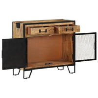 Credenza 80x31x71 cm in Legno Massello di Mango Grezzo 285893