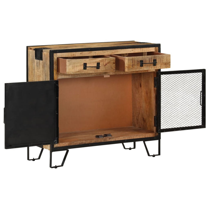Credenza 80x31x71 cm in Legno Massello di Mango Grezzo 285893