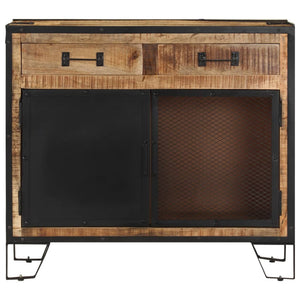 Credenza 80x31x71 cm in Legno Massello di Mango Grezzo 285893