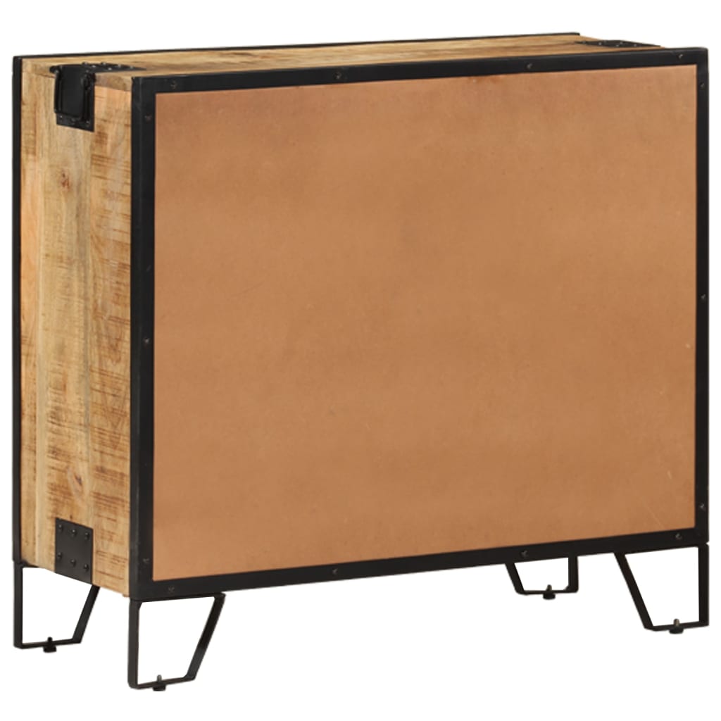 Credenza 80x31x71 cm in Legno Massello di Mango Grezzo 285893