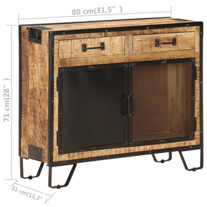Credenza 80x31x71 cm in Legno Massello di Mango Grezzo 285893