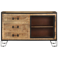 Credenza 100x31x60 cm in Legno Massello di Mango Grezzo 285894
