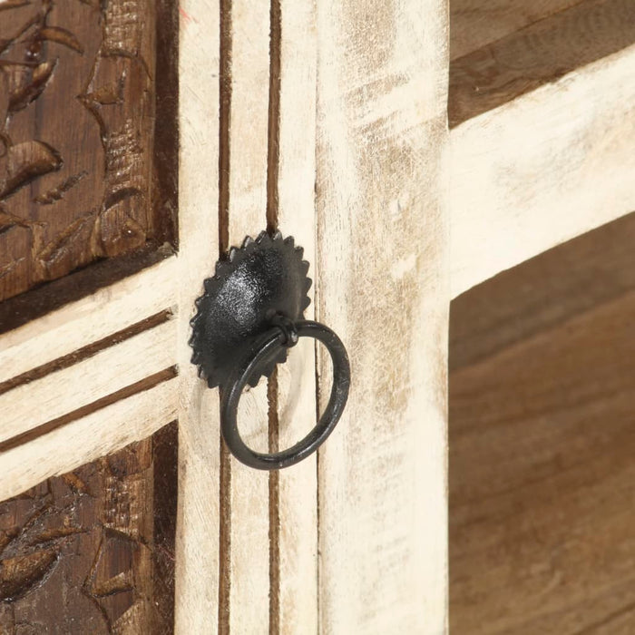 Mobile Porta TV 130x30x36 cm in Legno Massello di Mango 285899