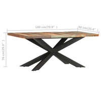 Tavolo da Pranzo 180x90x76 cm in Legno Massello di Recupero 285966