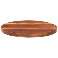 Piano Tavolo in Legno Massello di Acacia Rotondo 25-27 mm 40 cm 285972