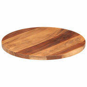 Piano Tavolo Legno Massello di Sheesham Rotondo 25-27 mm 50 cm cod mxl 61588