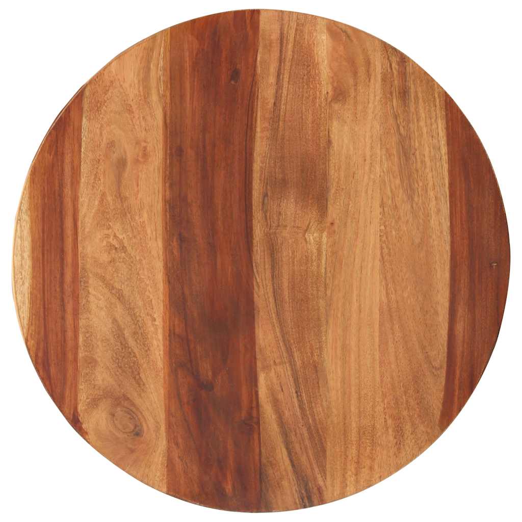 Piano Tavolo Legno Massello di Sheesham Rotondo 25-27 mm 50 cm cod mxl 61588