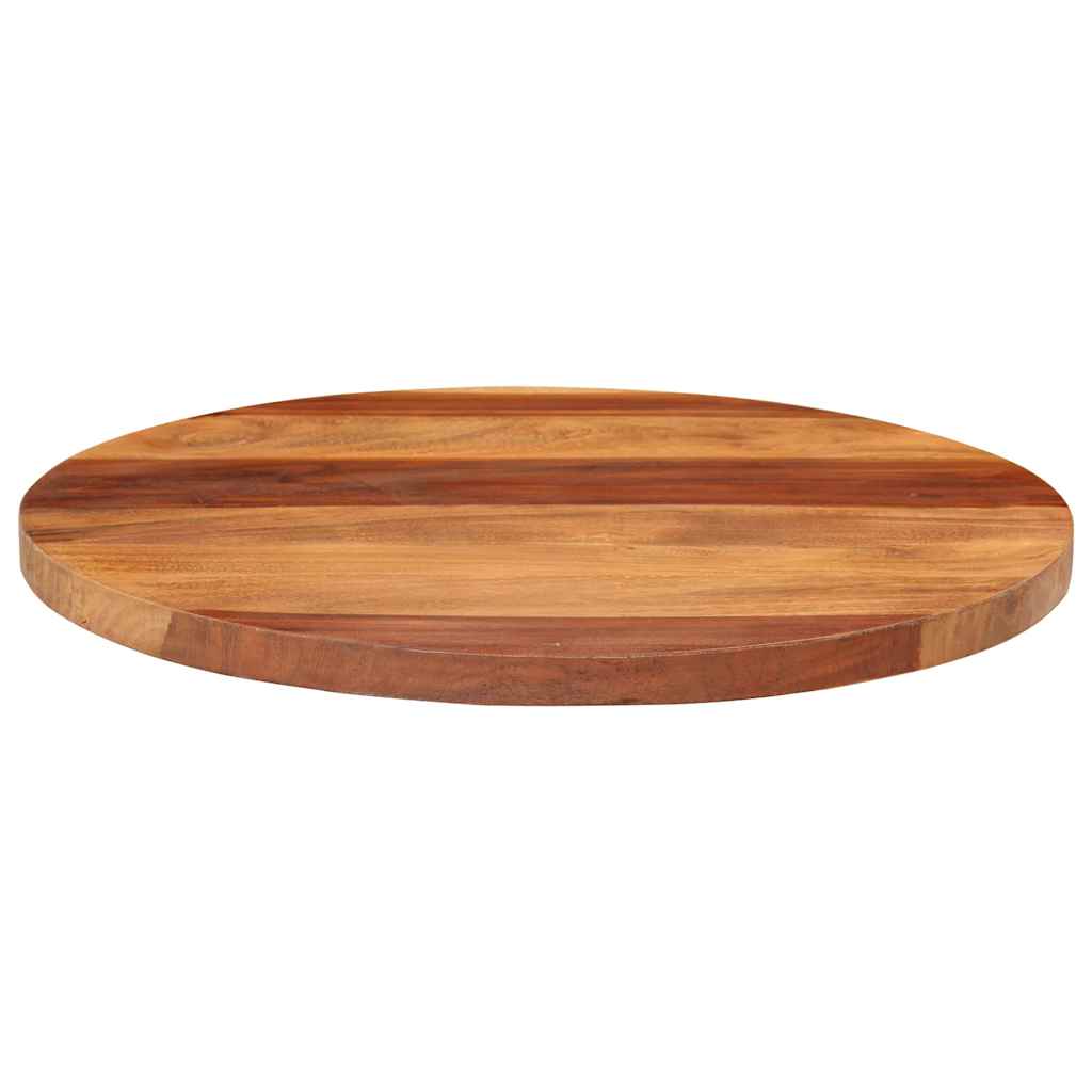 Piano Tavolo Legno Massello di Sheesham Rotondo 25-27 mm 50 cm cod mxl 61588