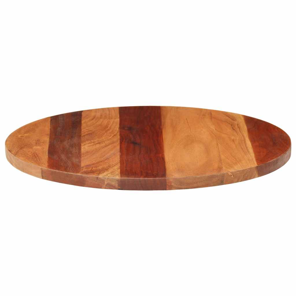 Piano Tavolo Legno Massello di Sheesham Rotondo 25-27 mm 50 cm cod mxl 61588