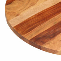 Piano Tavolo in Legno Massello di Acacia Rotondo 25-27 mm 70 cm 285975