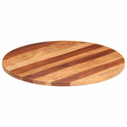 Piano Tavolo Legno Massello di Sheesham Rotondo 25-27 mm 80 cm cod mxl 74789