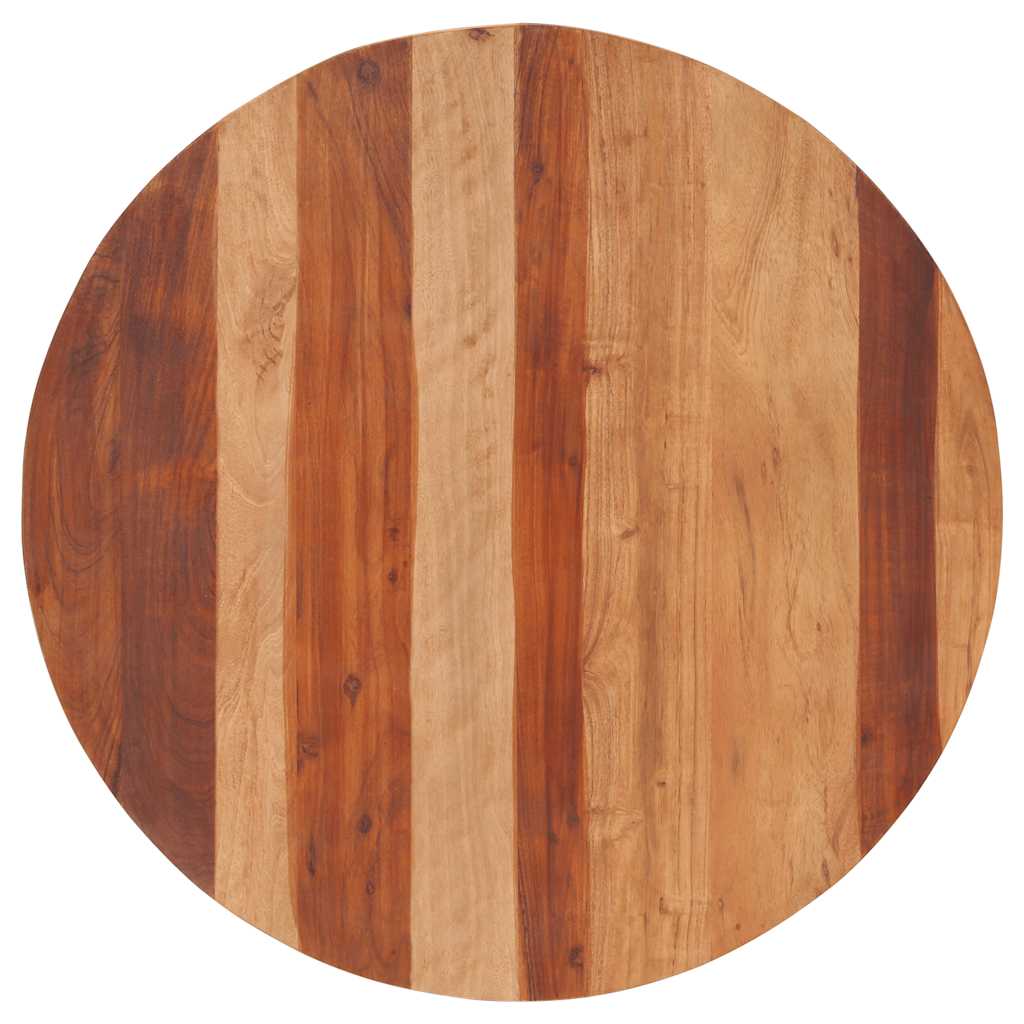 Piano Tavolo Legno Massello di Sheesham Rotondo 25-27 mm 80 cm cod mxl 74789
