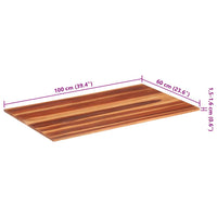 Piano Tavolo in Legno Massello di Acacia 15-16 mm 60x100 cm 285981