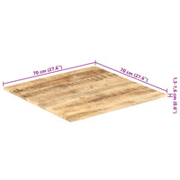 Piano Tavolo in Legno Massello di Mango 15-16 mm 70x70 cm 286016