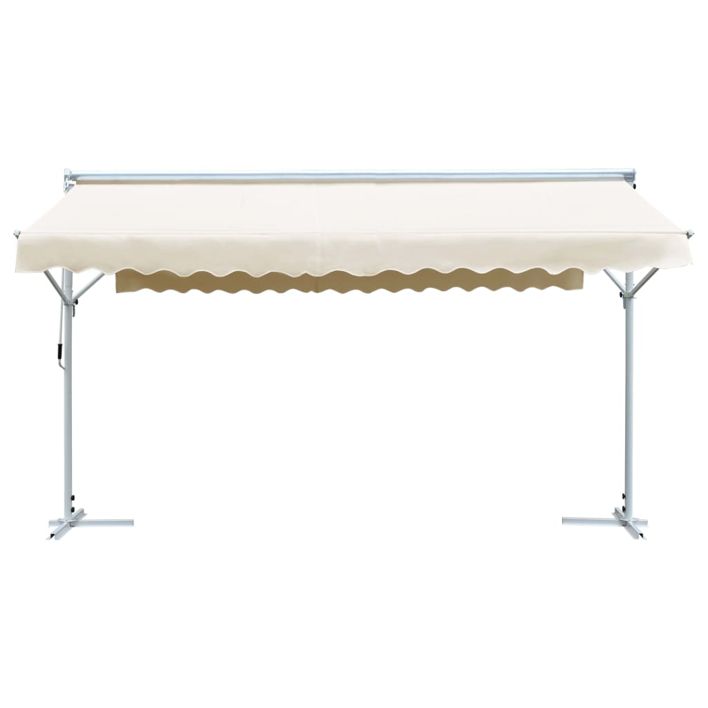 Tenda Parasole con Piedistallo 500x300 cm Crema 145883