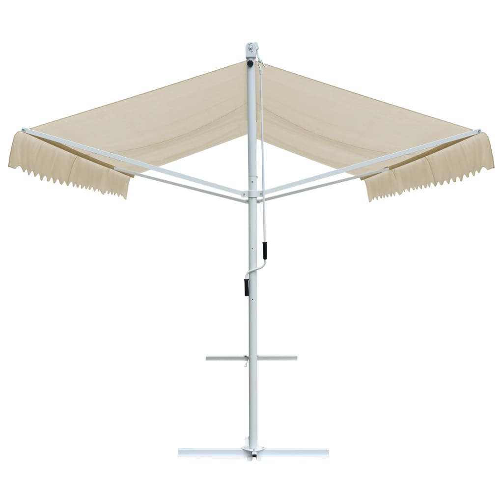 Tenda Parasole con Piedistallo 500x300 cm Crema 145883