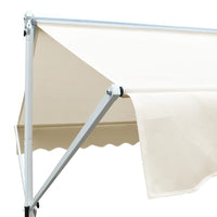 Tenda Parasole con Piedistallo 500x300 cm Crema 145883