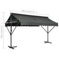 Tenda Parasole con Piedistallo 400x300 cm Antracite 145886