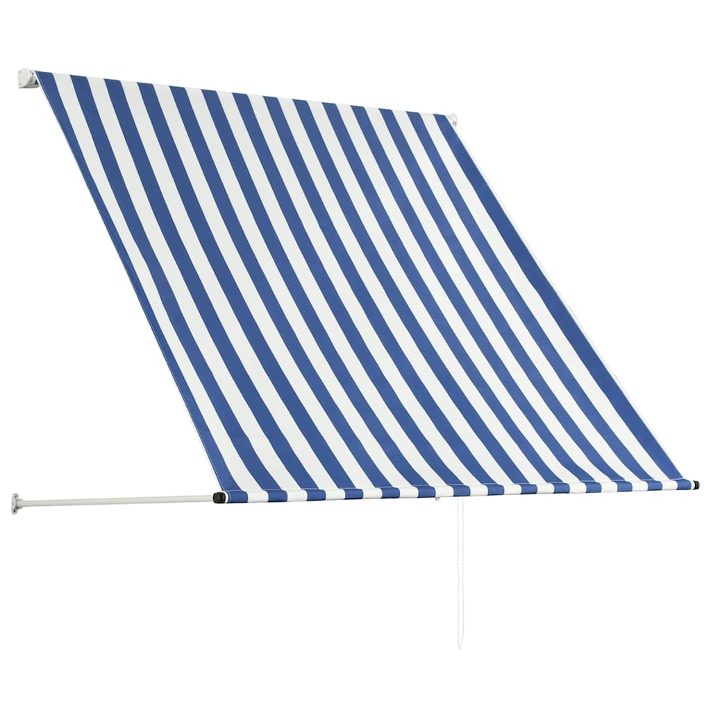 Tenda da Sole Retrattile 100x150 cm Blu e Bianco cod mxl 8272