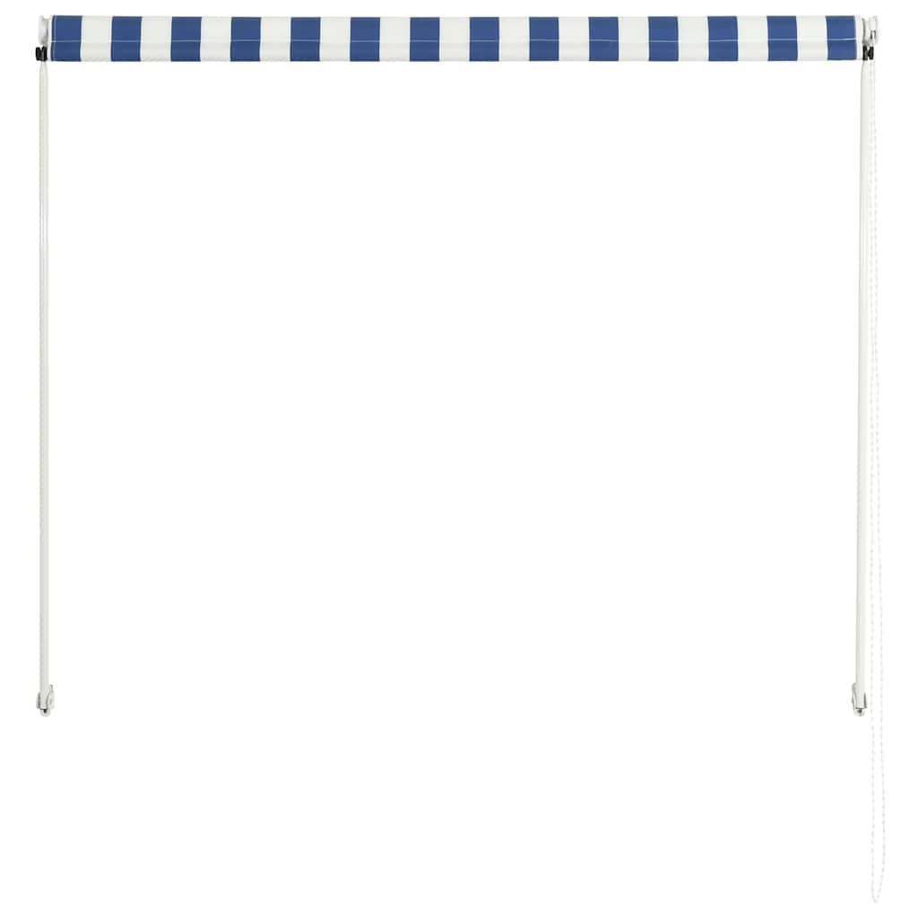 Tenda da Sole Retrattile 100x150 cm Blu e Bianco cod mxl 8272