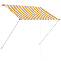 Tenda da Sole Retrattile 100x150 cm Giallo e Bianco cod mxl 17902