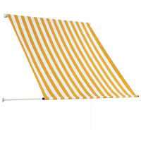 Tenda da Sole Retrattile 100x150 cm Giallo e Bianco cod mxl 17902
