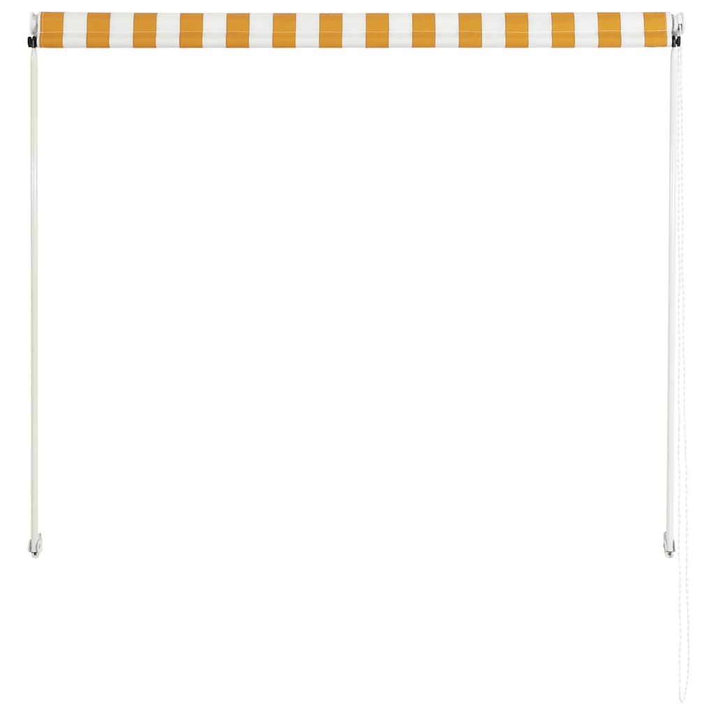 Tenda da Sole Retrattile 100x150 cm Giallo e Bianco cod mxl 17902