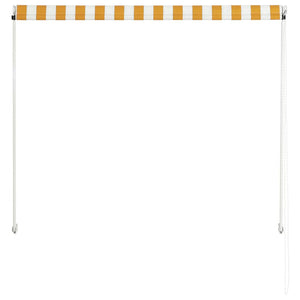 Tenda da Sole Retrattile 100x150 cm Giallo e Bianco 145890