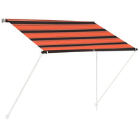 Tenda da Sole Retrattile con LED 100x150 cm Arancione e Marrone 145893