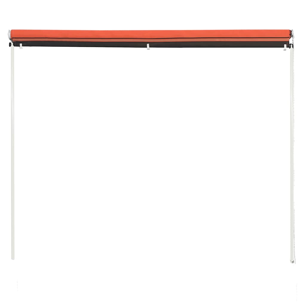 Tenda da Sole Retrattile 150x150 cm Arancione e Marrone cod mxl 20034
