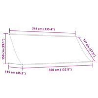 Tenda da Sole Retrattile 300x150 cm Arancione e Marrone cod mxl 24897