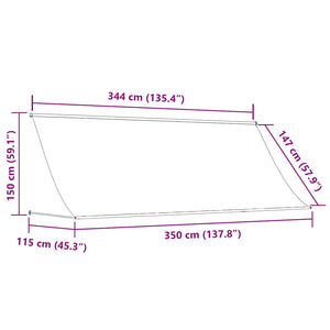 Tenda da Sole Retrattile 300x150 cm Arancione e Marrone cod mxl 24897