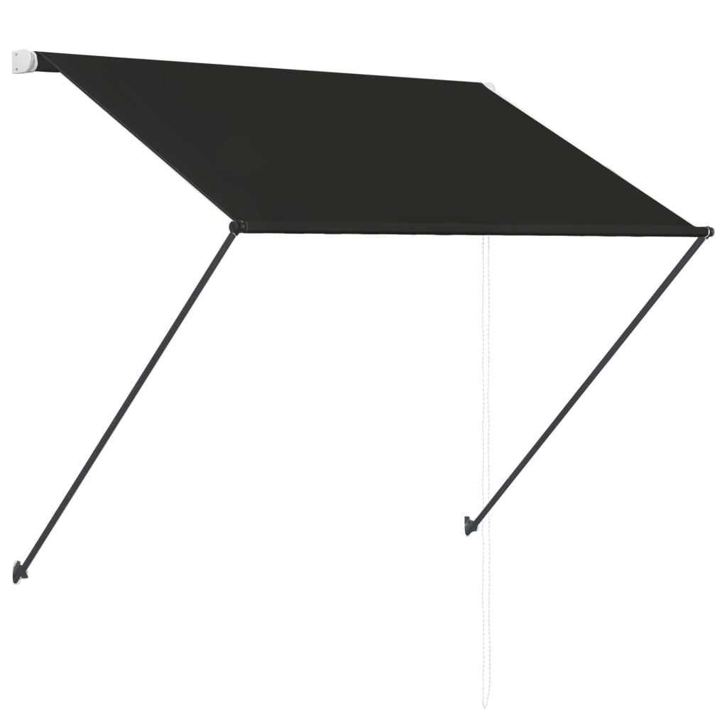Tenda da Sole Retrattile con LED 100x150 cm Antracite 145914