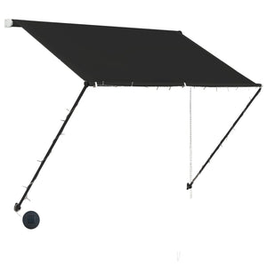 Tenda da Sole Retrattile con LED 200x150 cm Antracite 145916