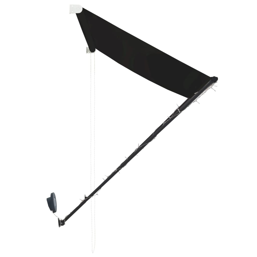 Tenda da Sole Retrattile con LED 200x150 cm Antracite 145916